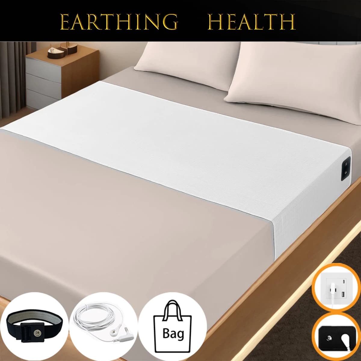 Wholesale ground sheet 2 pieces with antistatic grounding sheets for conductive silver fiber health protection improve health