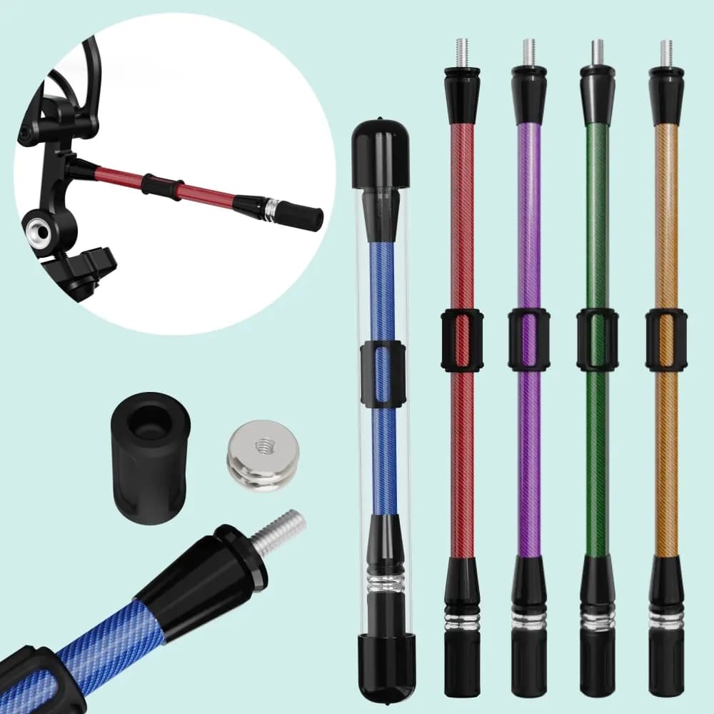 Archery Bow Shock Absorption 6/8/10/12/15 Inch Stabilizer Balance Bar Carbon Damper Rod Compound Bow Shooting Target Hunting