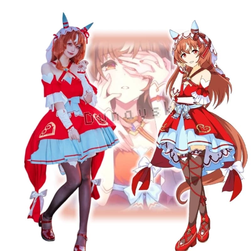 Costume Cosplay Anime Game Umamusume Still In Love Pretty Derby con Parrucca, Abito Natalizio, Vestito di Halloween per Donne, Abito da Festival