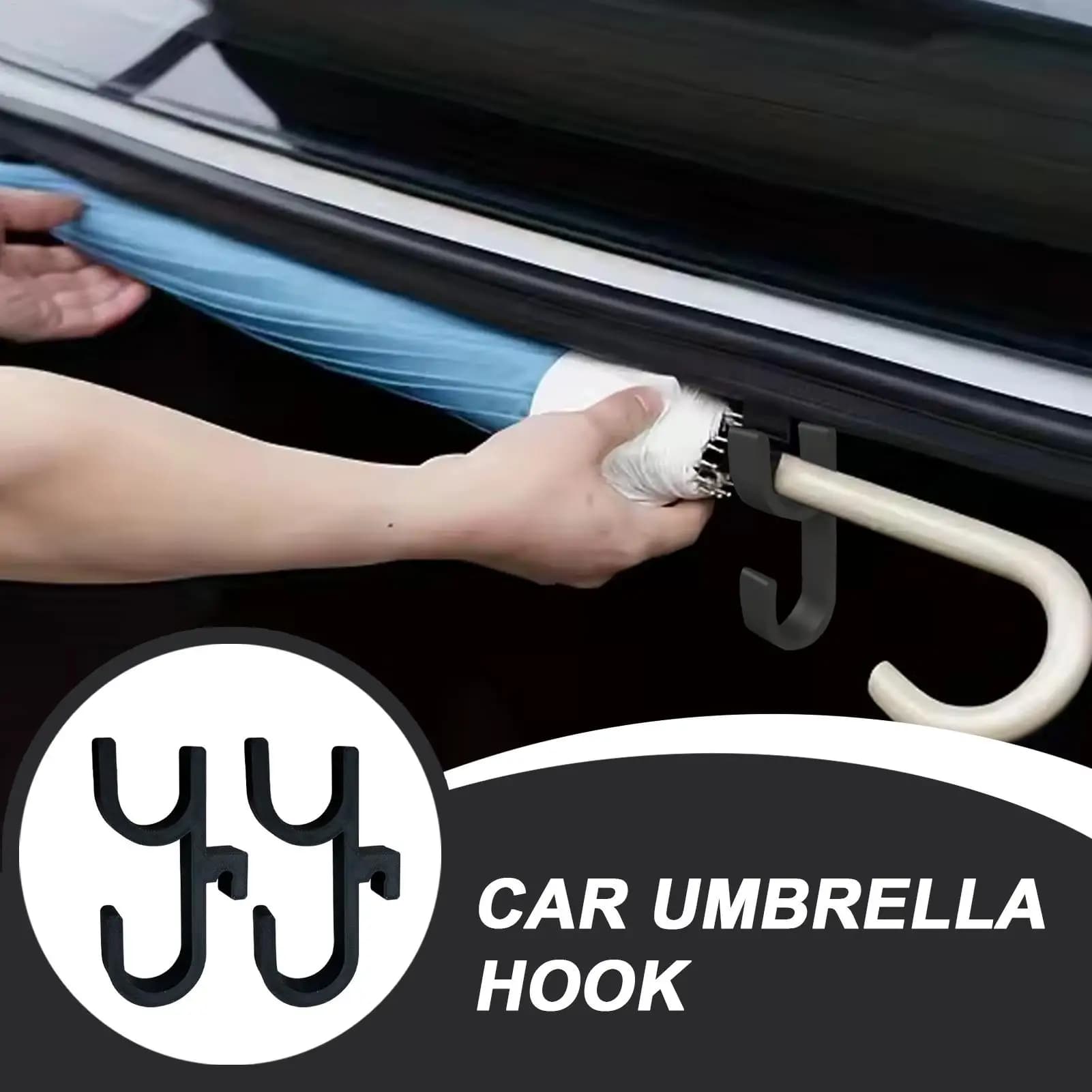 Gancio per ombrellone per auto 2 pezzi Accessori per veicoli Organizzatore Gancio per ombrellone per auto salvaspazio per borsa Borsa Console Camion da viaggio SUV