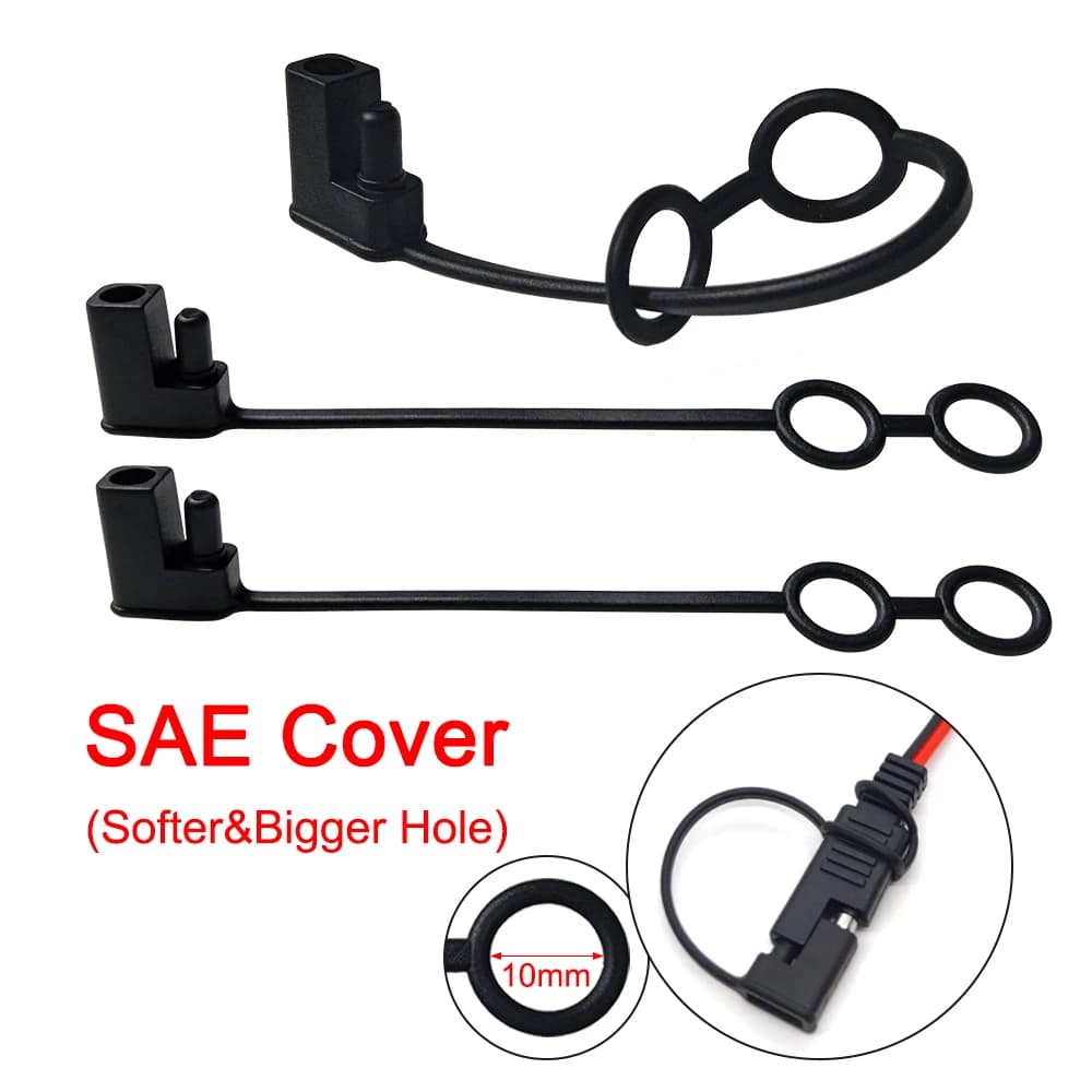 SAE cable dust cap (update) 2 Pin plug top waterproof rubber cover protect solar motor wiring connector