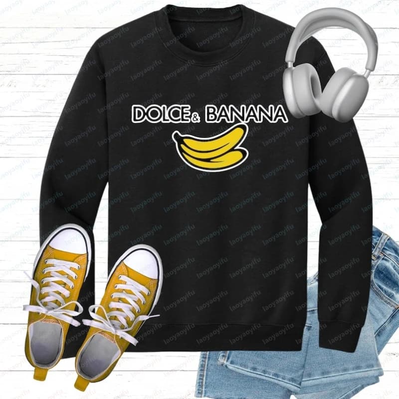 Felpa Dolce & Banana, Moda Divertente, Abbigliamento Invernale da Donna, Streetwear, Felpa Oversize, Abbigliamento Y2k, Top Harajuku