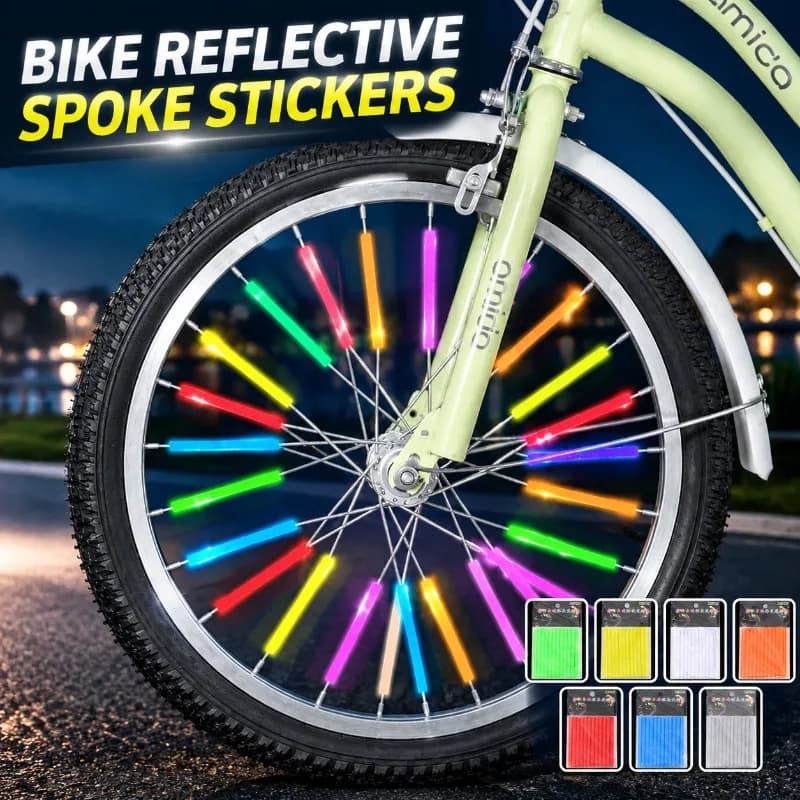 Bicycle Spoke Reflective Stickers Wheel Wire Clip Warning Decals Night Cycling Safety Reflector Bands for Bike Rim Nighttime