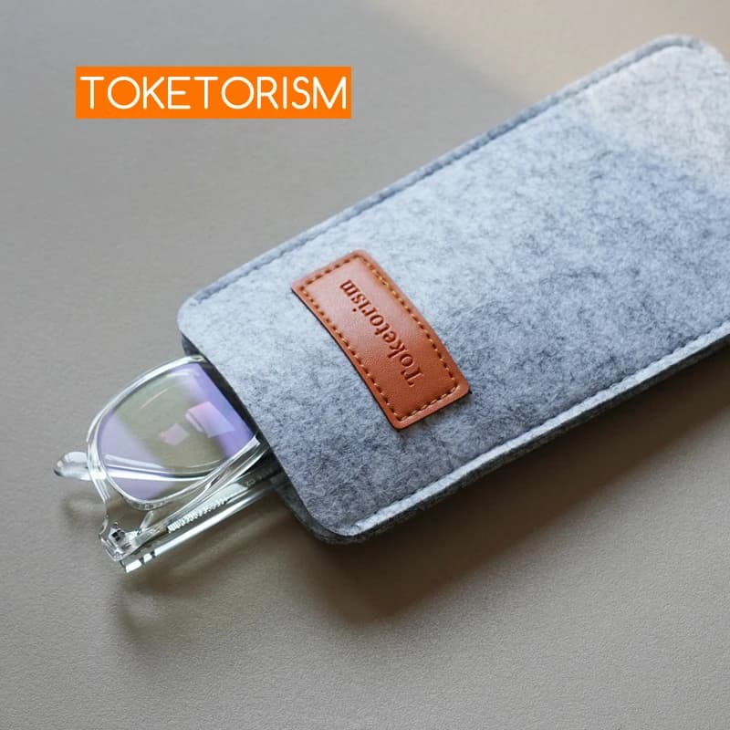 Toketorism Fashion borsa per occhiali in feltro di lana custodia per occhiali da donna custodia per occhiali da sole da uomo B1