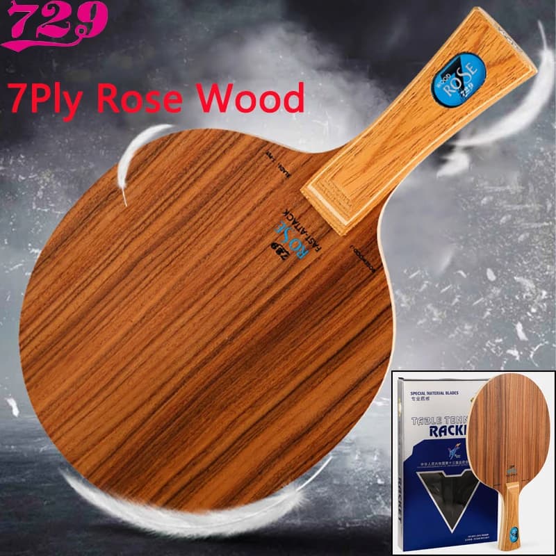 7 layers 729 friendship pure pink wood ping pong fast-attached blade Ayus beats by ping pong for professional athletes