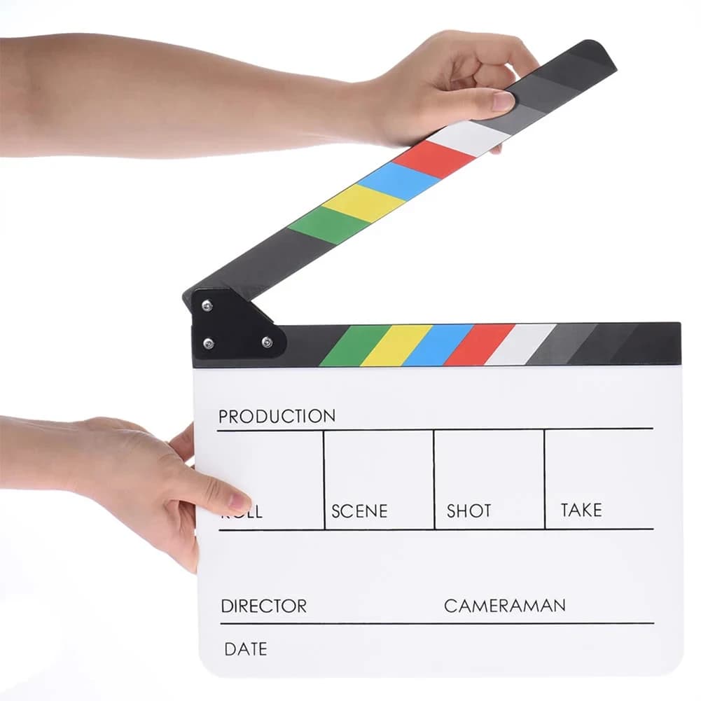 Tavoletta per Regista in Acrilico, Lavagna Colorata per Scena Cinematografica, Accessorio per Film e TV