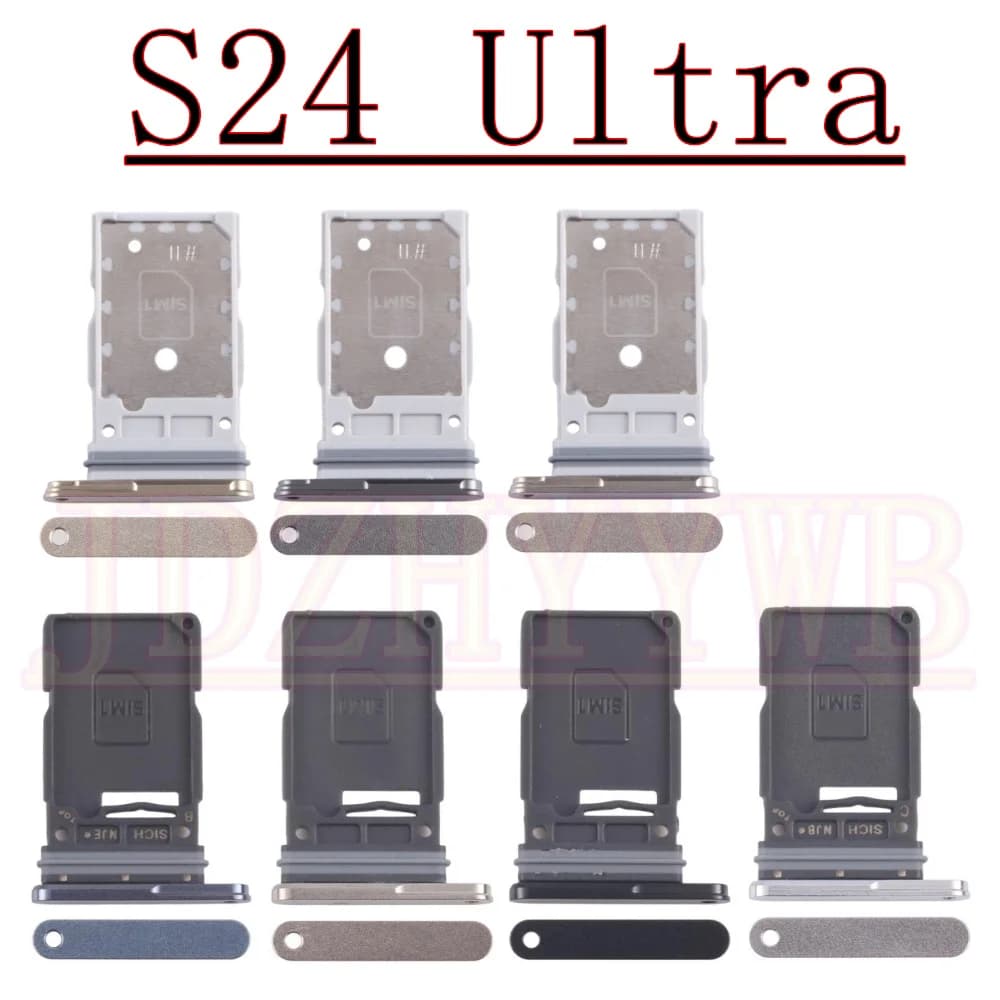 Supporto per lettore di schede SIM Adattatore per slot per supporto per vassoio doppio chip singolo per Samsung Galaxy S24 Ultra S928B S928U S928E S928N S928W