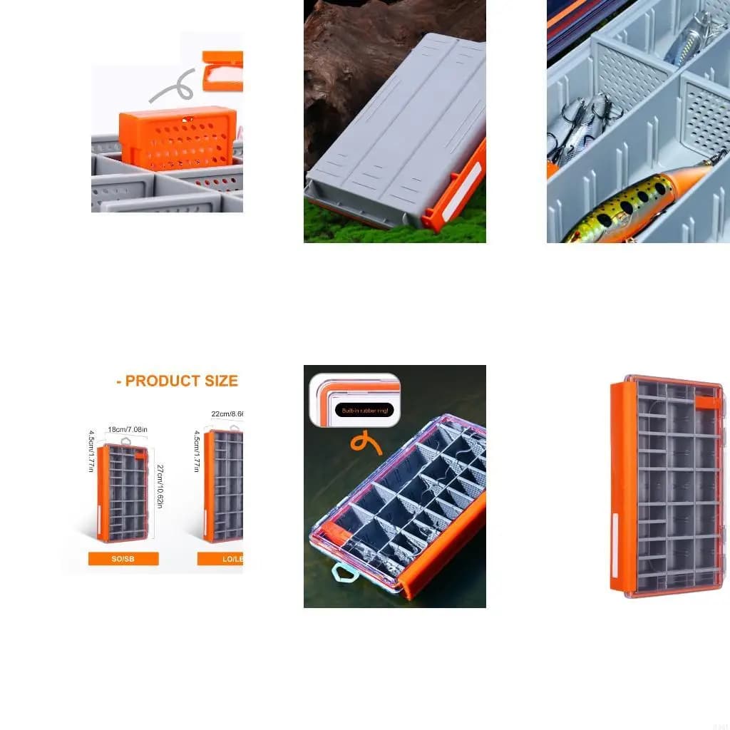 340F Organizers bait box with fishing box with removable dividers organizers bait for portable tray