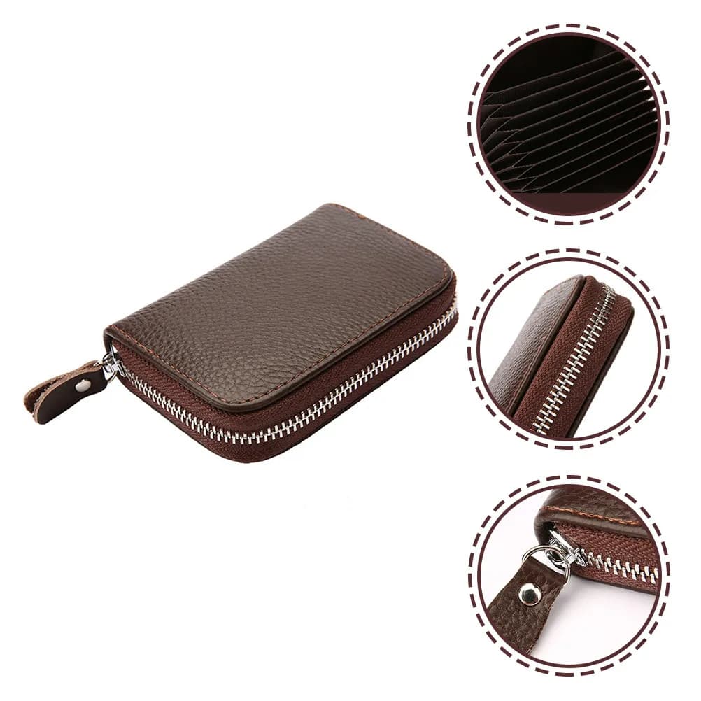 Portacarte Multiplo per Carte di Credito, Portafoglio Sottile Portatile, Organizer Compatto per Carte, Borsa per Conservazione Carte, per Viaggi d'Affari