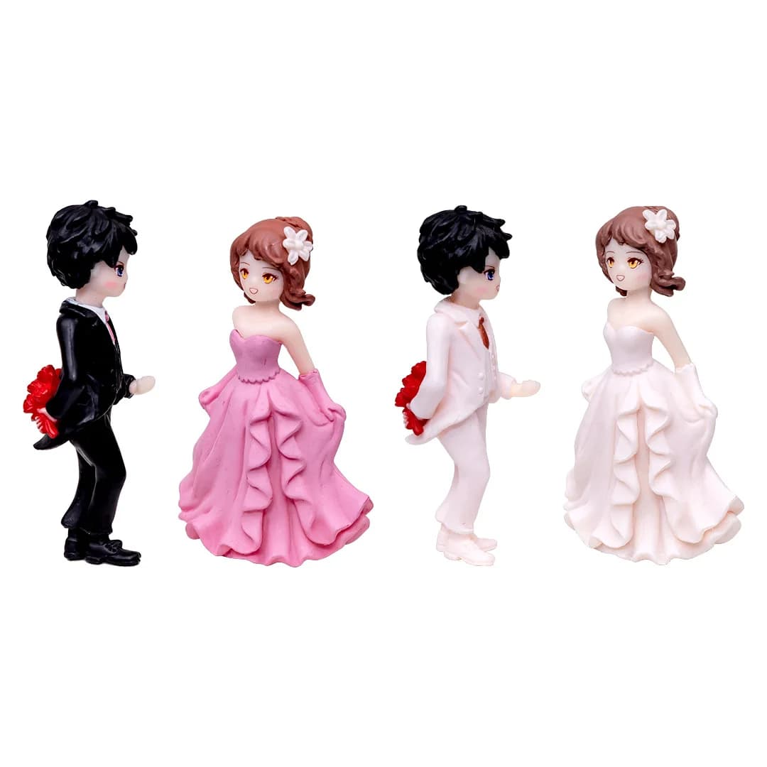 2 pezzi Set all'ingrosso Micro paesaggio proposta romantica creativa coppia personaggio accessori per ornamenti fai da te maglieria da tavolo