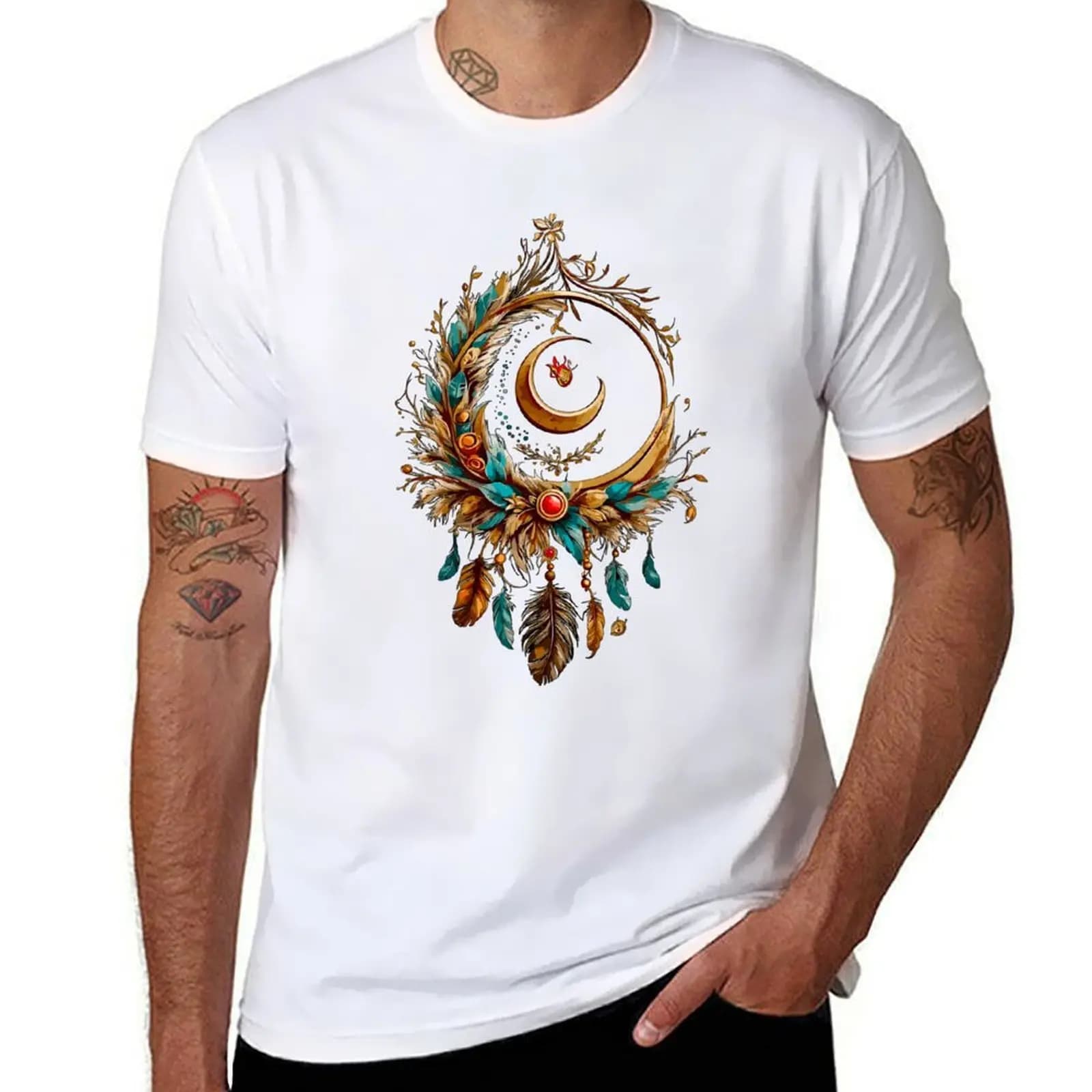 Moon dream catcher T-Shirt funny t shirts dark humor anime tshirt T-Shirt