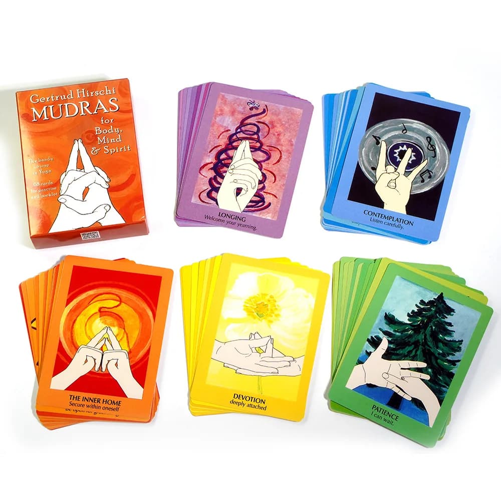 2023 I più nuovi Mudras per la mente del corpo e lo spirito Il corso pratico nel yoga con 68 carte per carte pratiche Mazzo di carte Oracle dei tarocchi