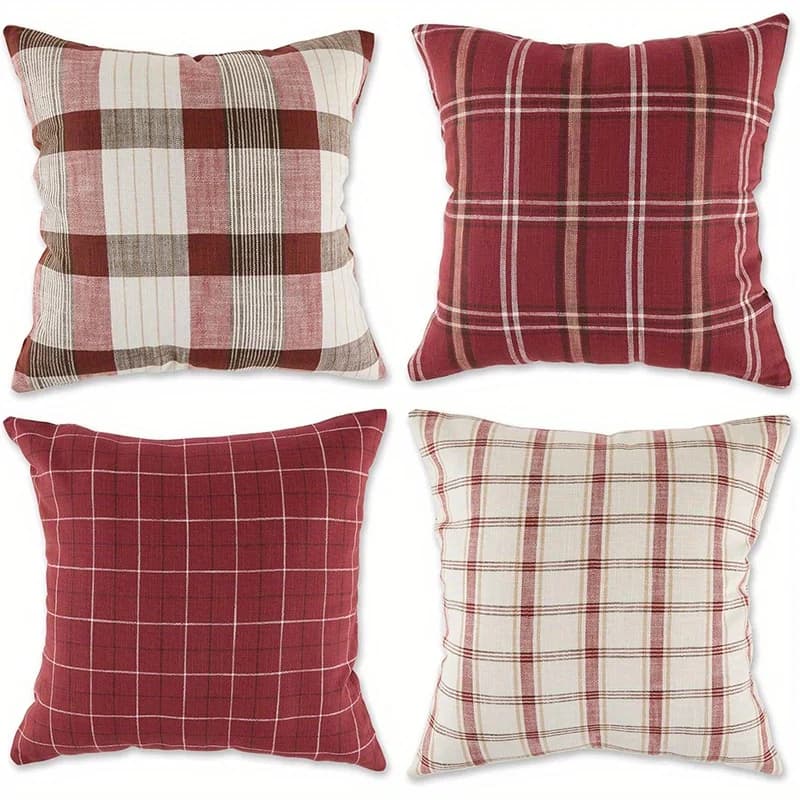Home Decor Plaid Pattern Decorative Throw Pillow Covers Pattern Cushion Cover Suitable for Sofa Bedroom Car Pillow Cover