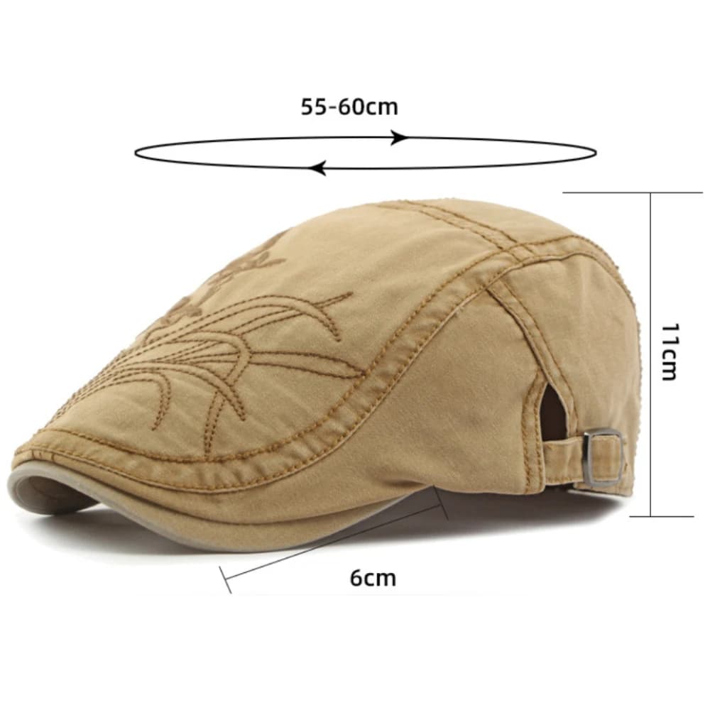 Berretti HT4406 per Uomo e Donna, Cappello Vintage da Artista e Pittore, Berretto Piatto in Cotone Regolabile con Motivi Floreali