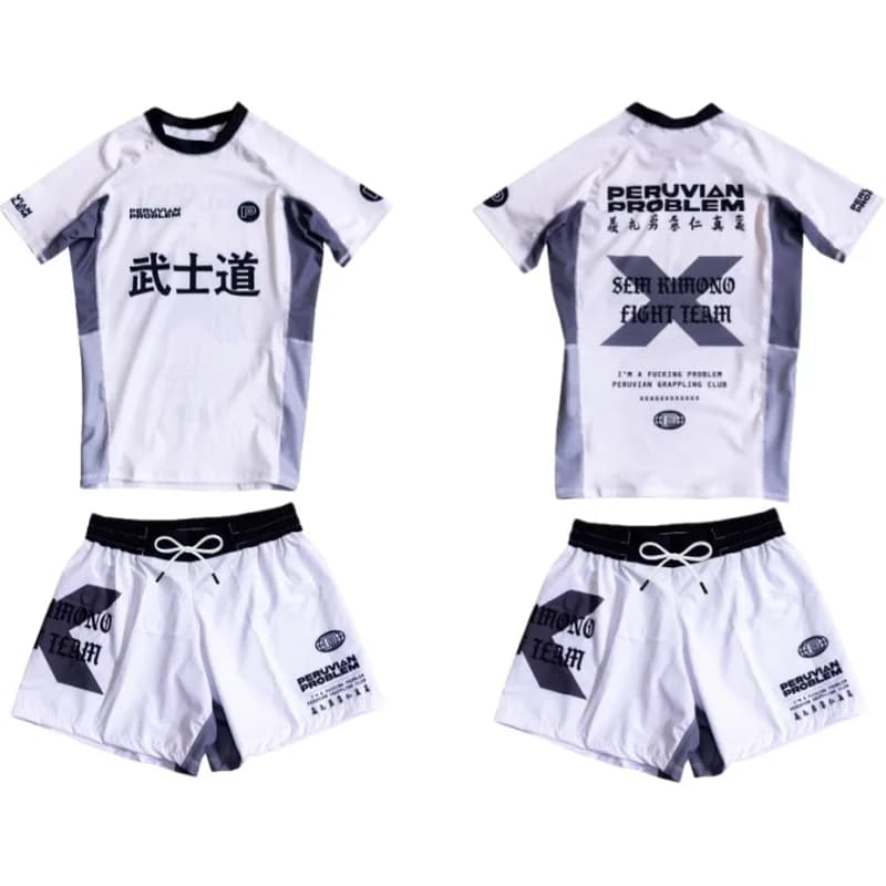 Nuova Tuta da Jiu-Jitsu 2026, Stile Samurai Y2K, Set Due Pezzi Manica Corta + Pantaloncini, Abbigliamento Traspirante e Anti-Abrasione, Unisex