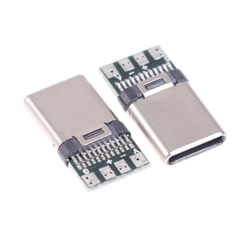 5/10Pcs USB 3.1 Type C Male DIY Solder Cable Plug Connector Socket PC Board