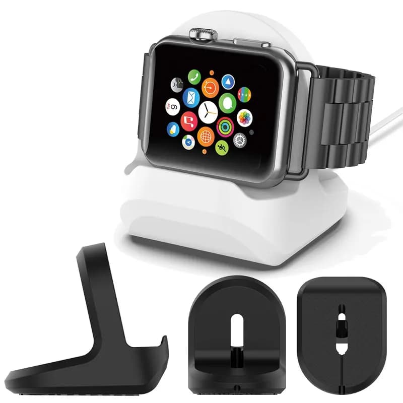 Supporto per caricabatterie in silicone per Apple Watch Serie 8 Ultra 7 6 5 4 3 2 SE Iwatch Stazione Dock di ricarica Supporto per supporto da tavolo Caricatore