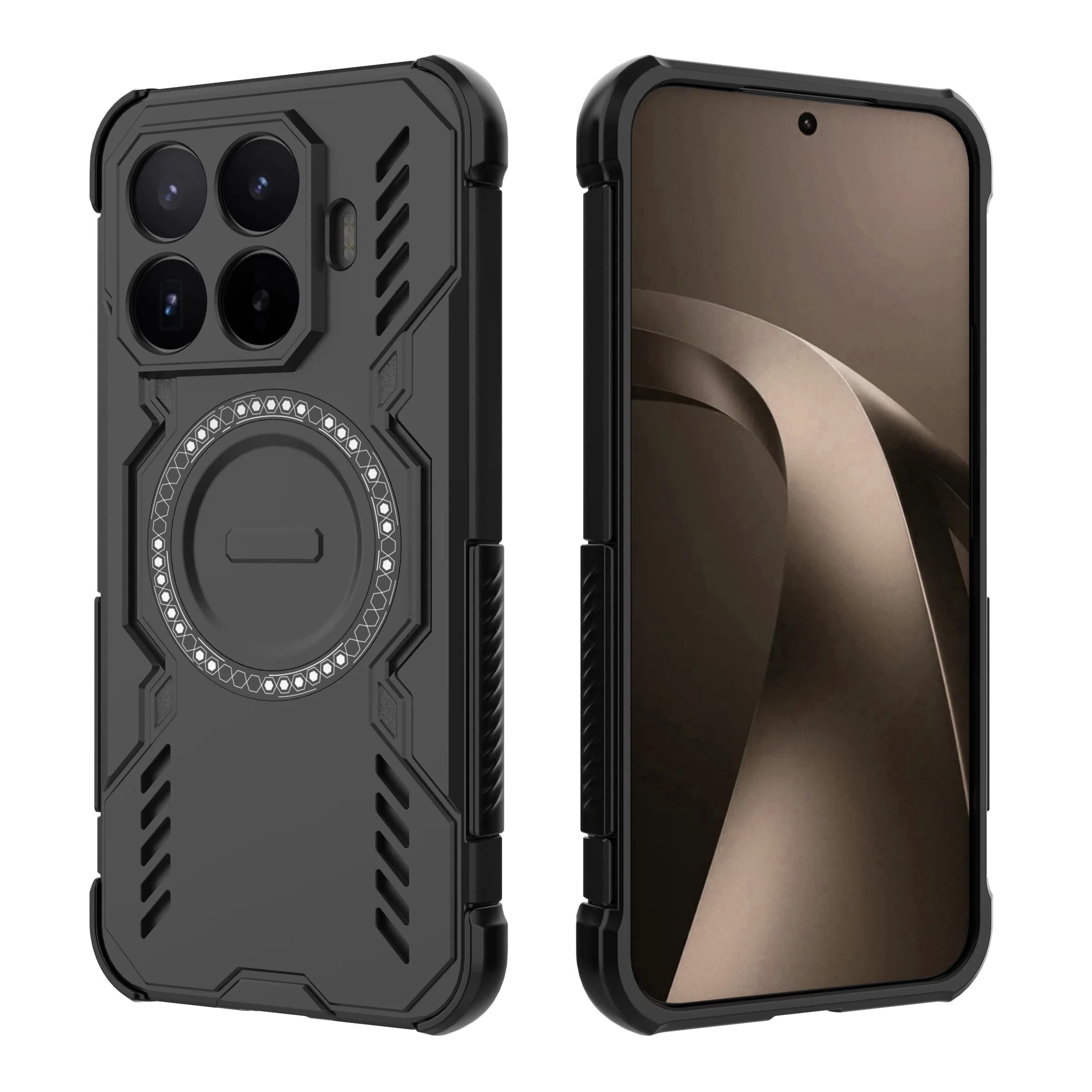 Heat Dissipation Armor Shockproof Magnetic Phone Case for Xiaomi 17T Pro 15T 15TPro Four Corner Airbags Anti-fall Back Cover