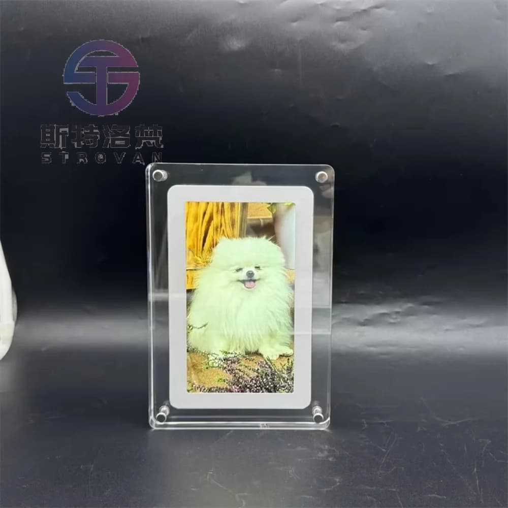 Best Gift 5'' Back Stander Acrylic Digital Photo & Video Frame MP3 8GB Memory IPS Screen for Pregnant Women Families Newborns