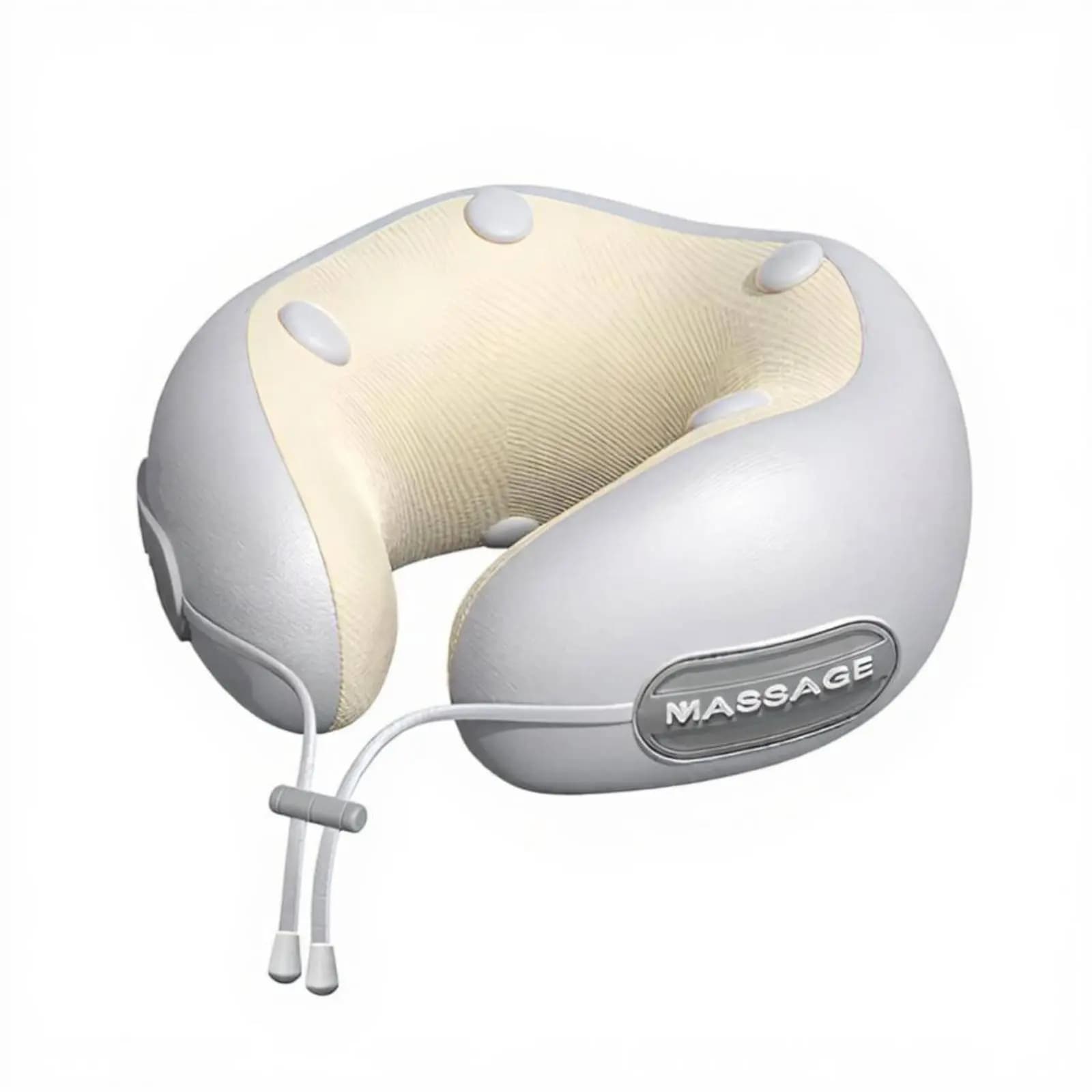Cuscino da Viaggio Elettrico a U in Schiuma Viscoelastica, Ricaricabile, Portatile, Riscaldante, Massaggiante, 3 Livelli di Calore