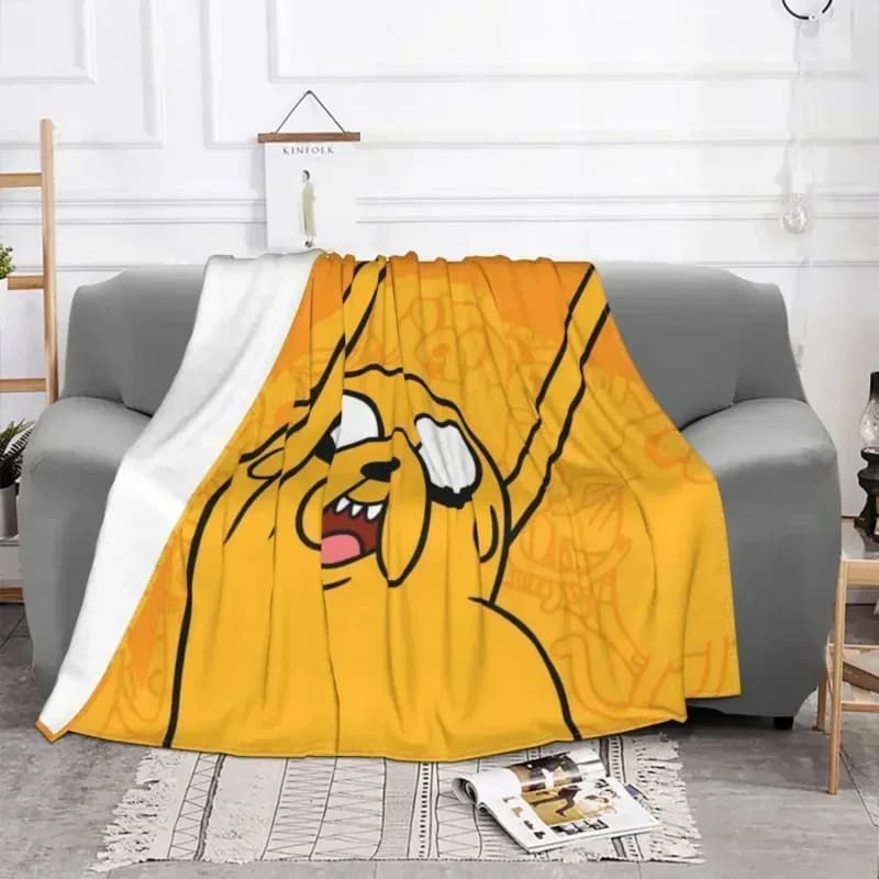 Con Finn e jack Prince Gumball divertente animazione coperta flanella cane accogliente morbido copriletto in pile