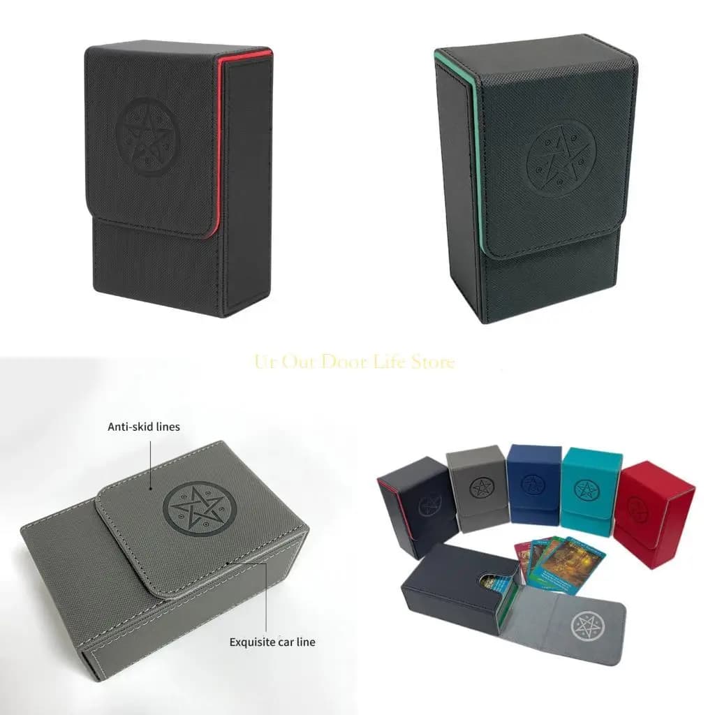 77UF Contenitore per carte Tarocchi con chiusura magnetica Organizzatori custodie protettive in pelle PU per uso in