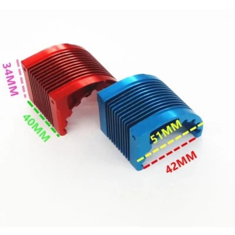 Dissipatore di calore in alluminio CNC senza ventola 40x40 mm per motore brushless da 42 mm - Raffreddamento premium per HobbyWing/Leopard/Castle 4274/1515/1512 RC