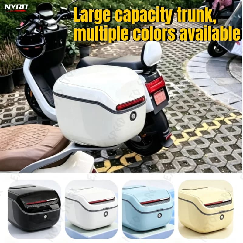 Motorcycle Rear Box Motorbike Tail Trunk Electric Bike Moto Large Capacity Case Waterproof Lockable Helmet Storage Case
