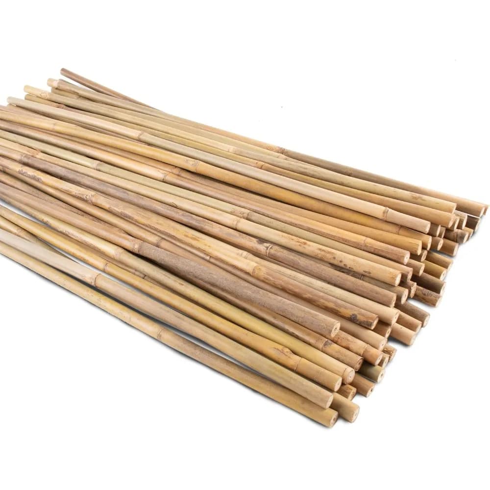 50 Pack Garden Stakes, Bamboo Plant Supports for Indoor and Outdoor Plants, Ideal for Tomatoes, Beans, and Potted Plants