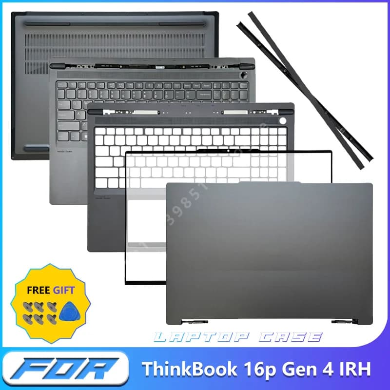 NEW For ThinkBook 16p Gen 4 IRH Laptop LCD Back Cover Front Bezel Palmrest Bottom Case keyboard Hinges replacement parts Frames