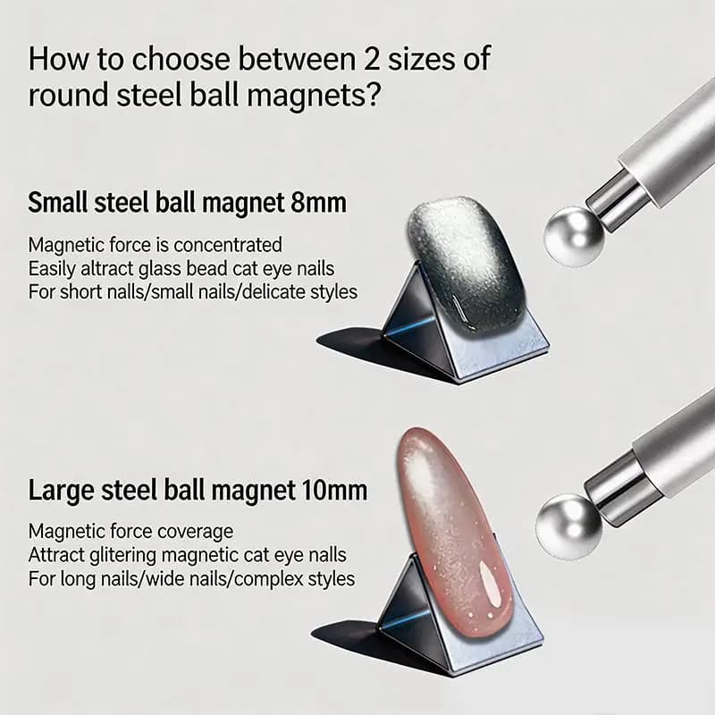 Anello Magnetico Circolare Effetto Occhio di Gatto con Manico, Strumento per Unghie, Anello Magnetico Forte per Effetto Occhio di Gatto, per Smalto Gel Fai da Te