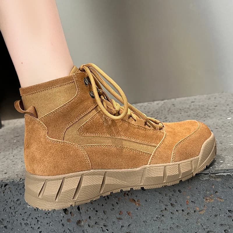 Scarponi da trekking leggeri e traspiranti da donna Stivali tattici da campeggio Scarpe da trekking da donna spesse Stivali da lavoro alla moda da viaggio scarpe da donna scarpe trekking donna scarpe trekking scarpe da