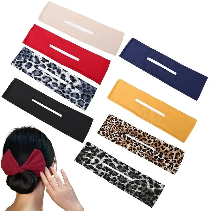 Fascia per capelli Rullo Bigodino per capelli Ciambella Panino Maker Fiocco da donna Orecchio di coniglio Accessori per acconciature magiche Strumento per forcina pigra attorcigliata