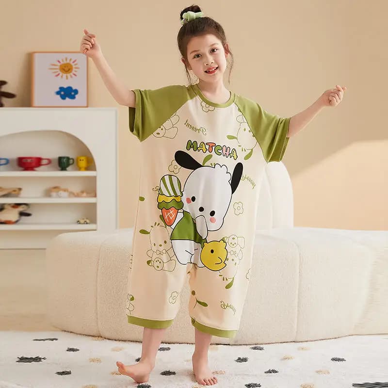 Full Sleeve Pijama Lunghe for Girls, New Children's Homewear Spring-Autumn, Comfortable and Soft Pelo Sack for Parents and Kids
