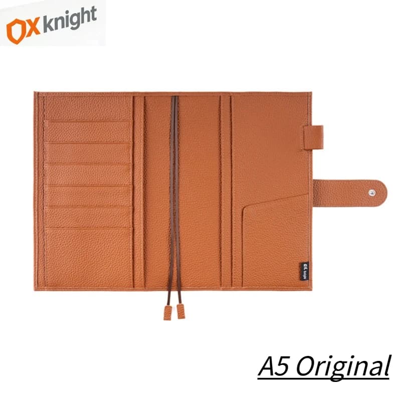 OX Knight Nuova Serie Originale A5 Copertina per Notebook Hobonichi Cousin in Vera Pelle Martellata per Planner, Organizer e Agenda