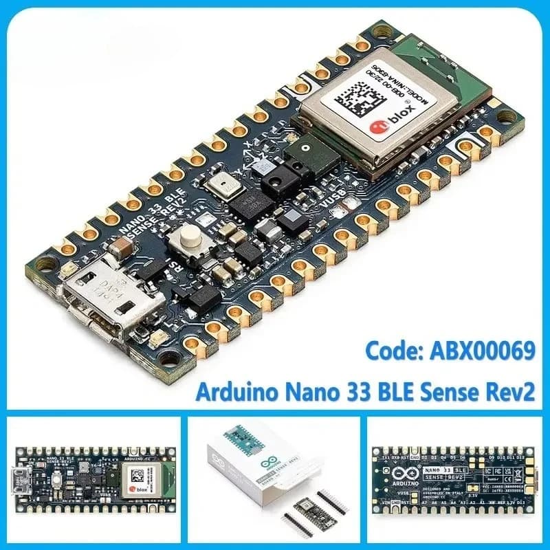 Scheda di sviluppo Arduino Nano 33 BLE Sense Rev2 ABX00069 AI nRF52840