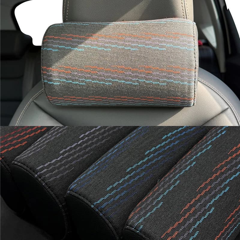 Car Headrest Neck Rest Pillow Interior Accessories for BMW E30 M M-tech Stripe Fabric Auto Interior Accessories Seat Supports