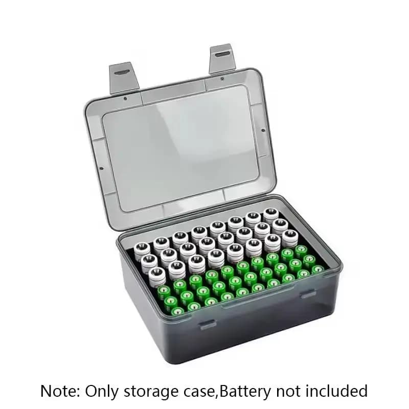 54 Slot Battery Storage Organizer Holder for AA AAA Batteries Battery Box Case for Garage Container Organization Dispenser
