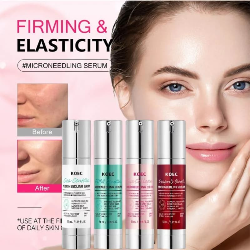 Centella Asiatica Siero Microneedle Pelle liscia Lenisce Idrata Firm Illumina Riparazione Lozione all'essenza per il viso per tutti i tipi di pelle