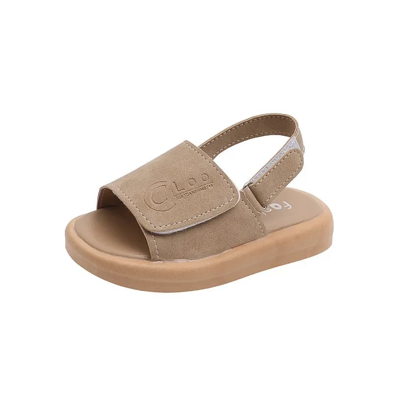 2026 Summer Children's Sandals Open Toed Velcro Strap Beach Shoes Boys Girls Soft Soled Casual Trendy Student Shoes for Children