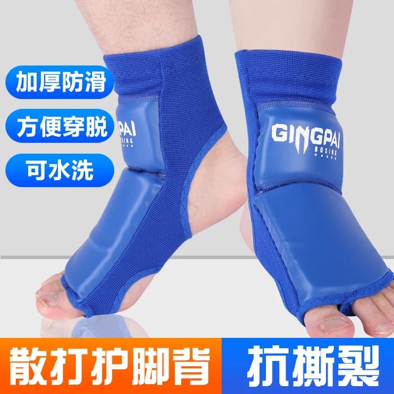 MMA Karate Taekwondo Kick Boxing protezione della caviglia Instep Guard Shoes Support Socks Adult Child Football Foot Supporter