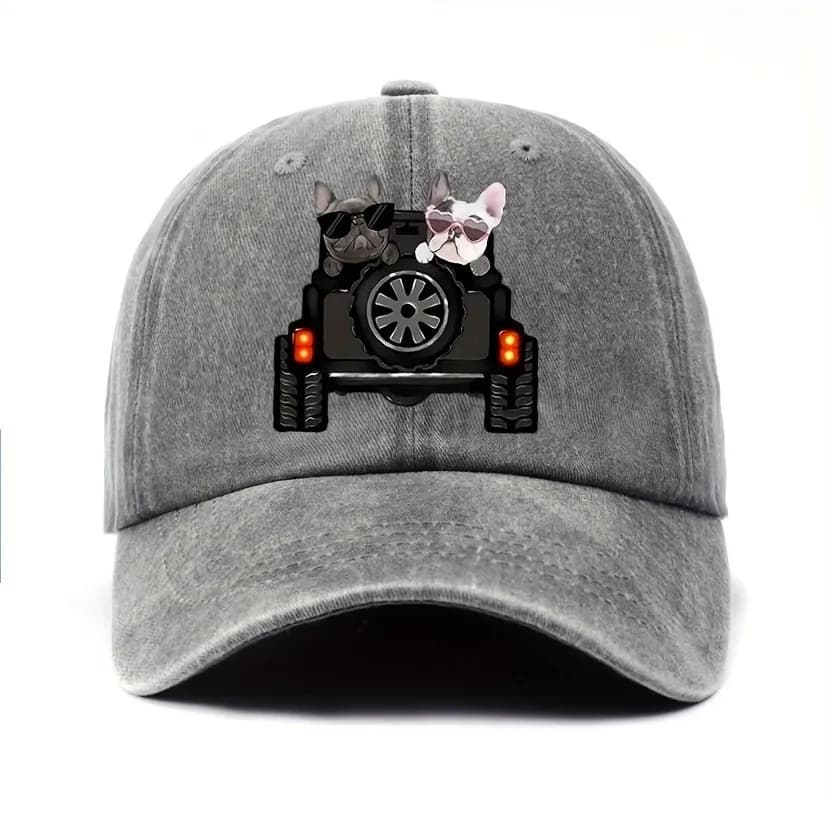 Adjustable Dad Hat - Retro Frayed Baseball Cap With Dog Paw Print Design Casual Sports Hat For Thanksgiving Fantasy Themes