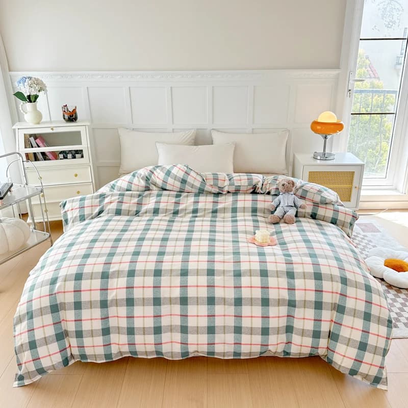 1 pcs 100% pure cotton duvet cover Queen/King Size striped duvet for double bed housse de couette single bed cover for children