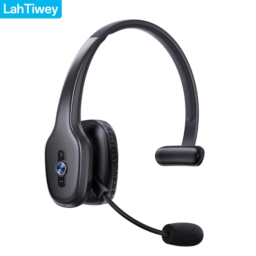 Auricolare Bluetooth, Auricolare Bluetooth per Trucker con Microfono, Auricolare On-Ear Wireless per Computer Cellulare Trucker Home Office