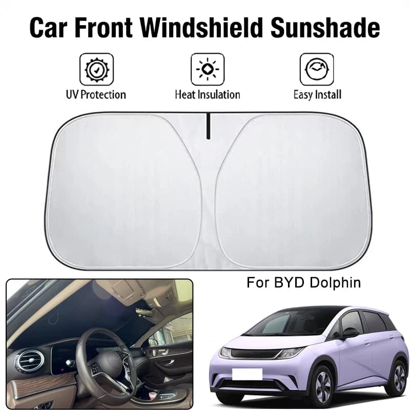 Parasole per parabrezza anteriore auto per BYD Dolphin, protezione UV, isolamento termico, accessori per la protezione solare degli interni auto