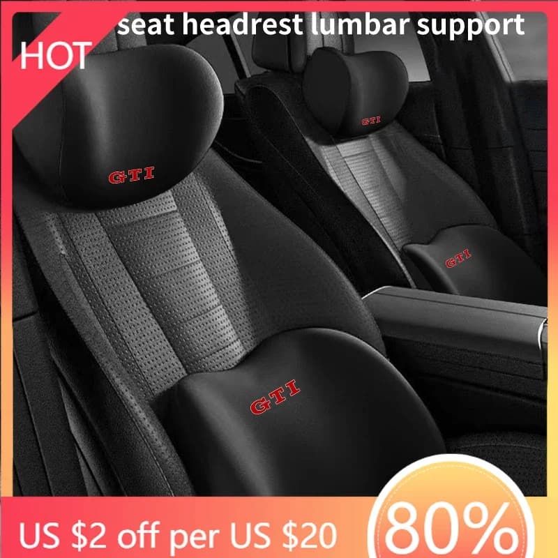 Cuscino di Supporto Lombare e Poggiatesta per Auto Volkswagen Golf 3 4 MK3 MK4 2026