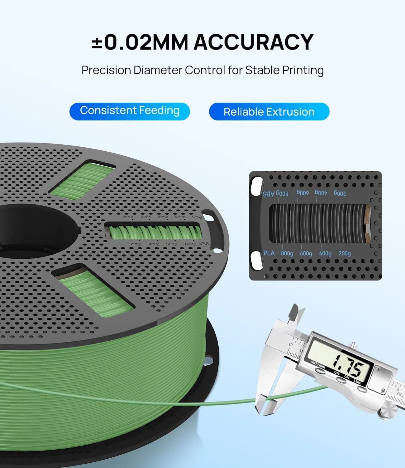 JAYO 3*1.1KG 3D PLA Printer Filament 1.75mm Non toxic & No bubble pla Plastic as 3D Printing Filaments for 99% 3D FDM Printer & Pen