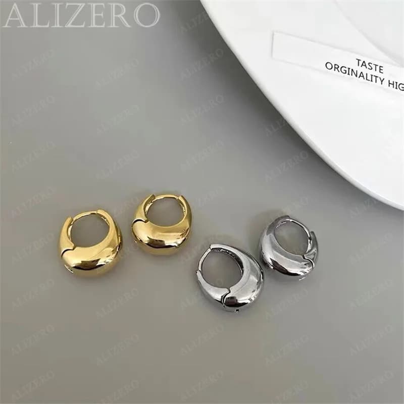 925 Sterling Silver Gold Ear Clip Earrings For Women Creativity Gifts Street All-match Party And Daily Wear