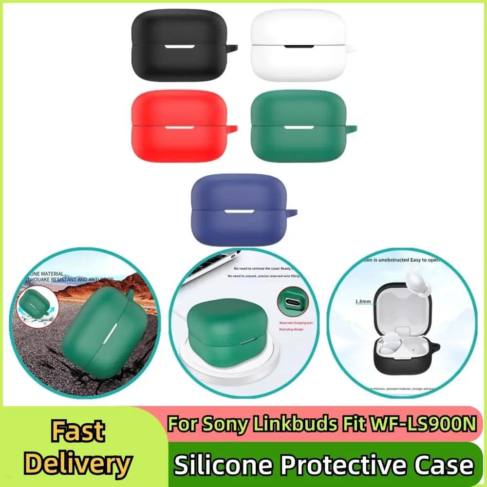 For Sony Linkbuds Fit WF-LS900N Silicone earphone protective case Wireless headphone protective case SONY charging box