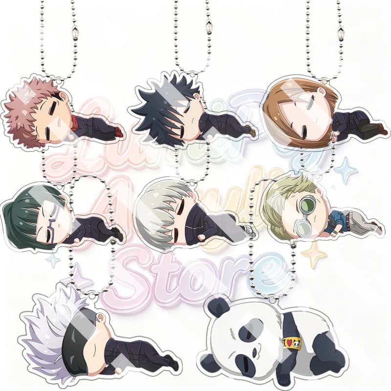 Anime Itadori Yuji Kugisaki Nobara Nanami Kento Gojo Satoru Character Cartoon Q Version Pendant Acrylic Keychain Key Ring Gifts